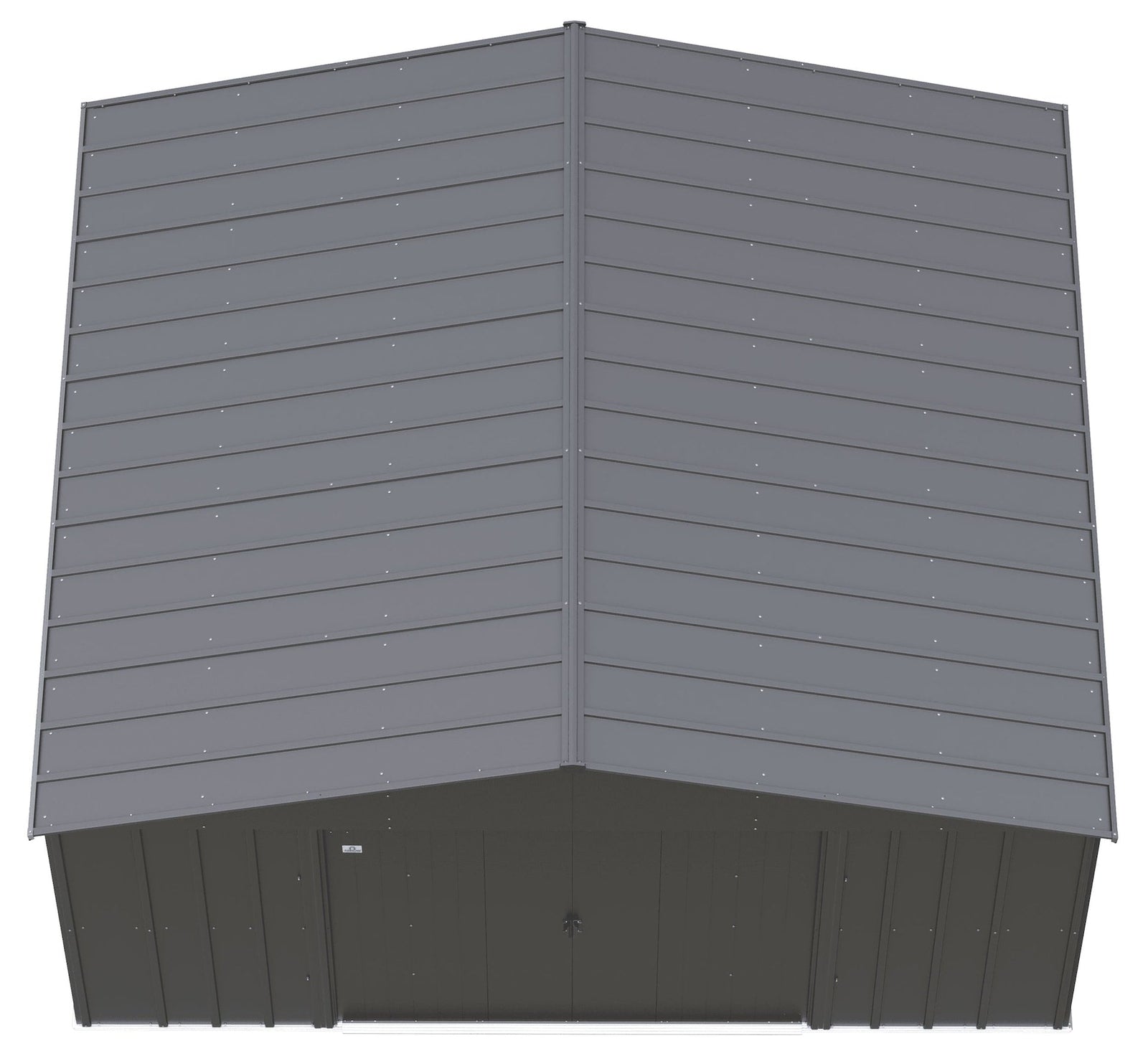 Classic 14x12-ft Charcoal Lockable Metal Shed V0C8 - product image 4