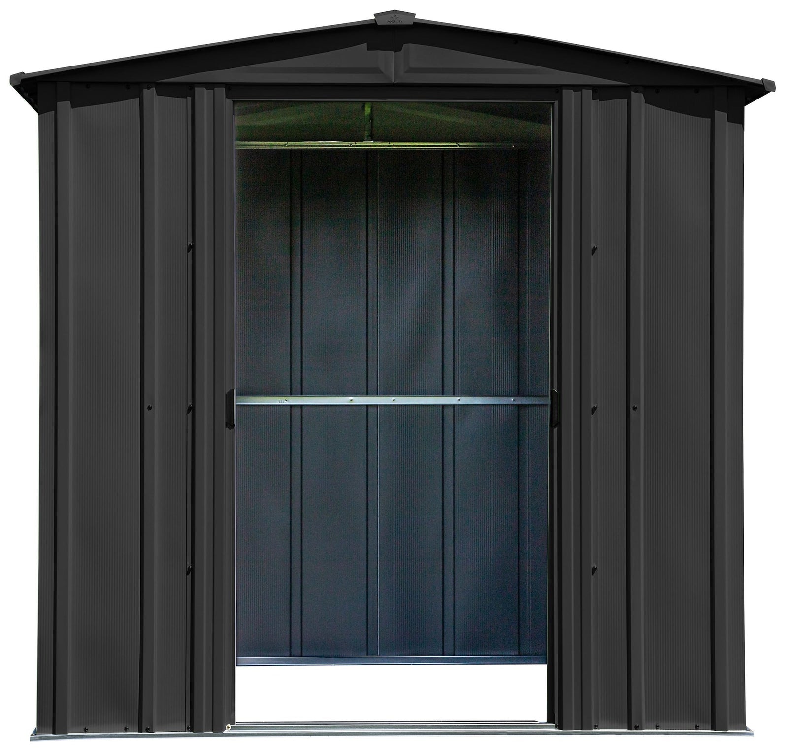 Classic Galvanized Steel Storage Shed, Charcoal, 6-ft x 5-ft J9Q0 - product image 4