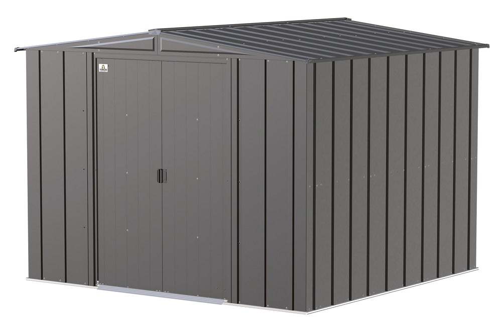 Classic Galvanized Steel Storage Shed, Charcoal, 8-ft x 8-ft J9L3 - product image 4