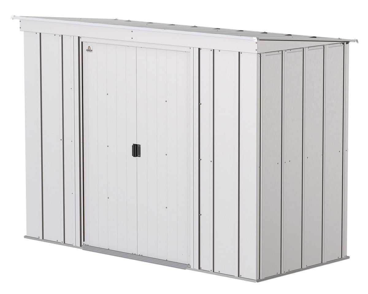 Classic Galvanized Steel Storage Shed, Flute Grey, 8-ft x 4-ft Y0S9 - product image 2