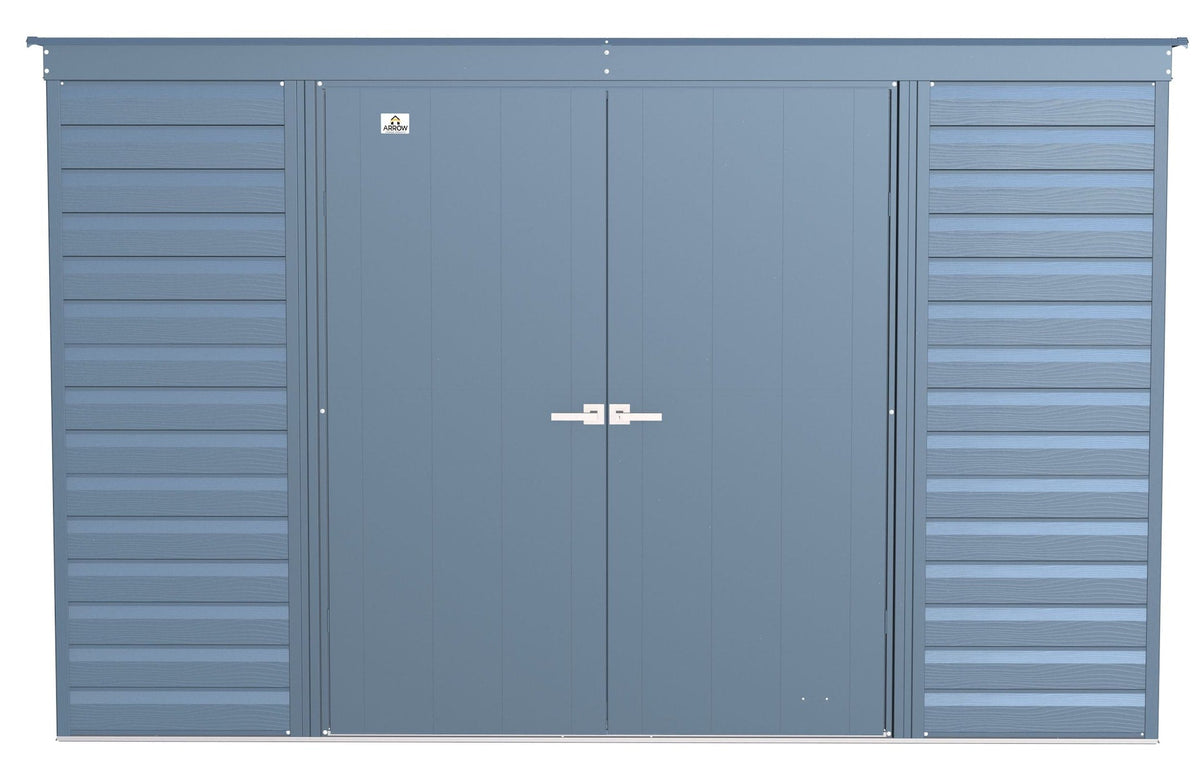 Select Galvanized Steel Storage Shed, Blue Grey, 10-ft x 4-ft L5J1 - product image 3