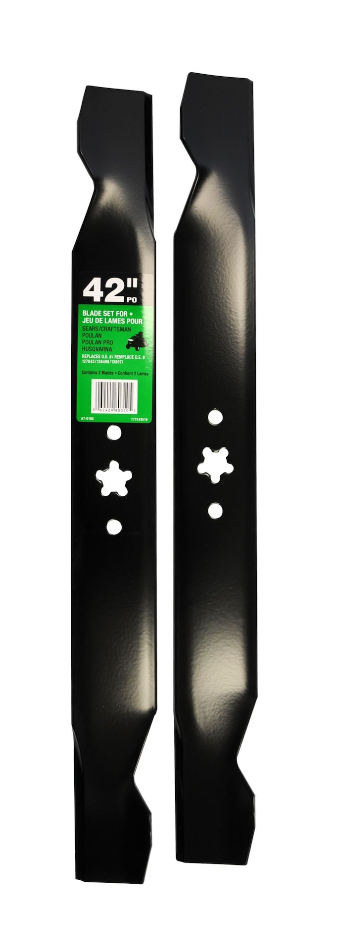 Lawn Tractor Two Replacement Blade Set, 42-in, Black X3O0 - product image 2