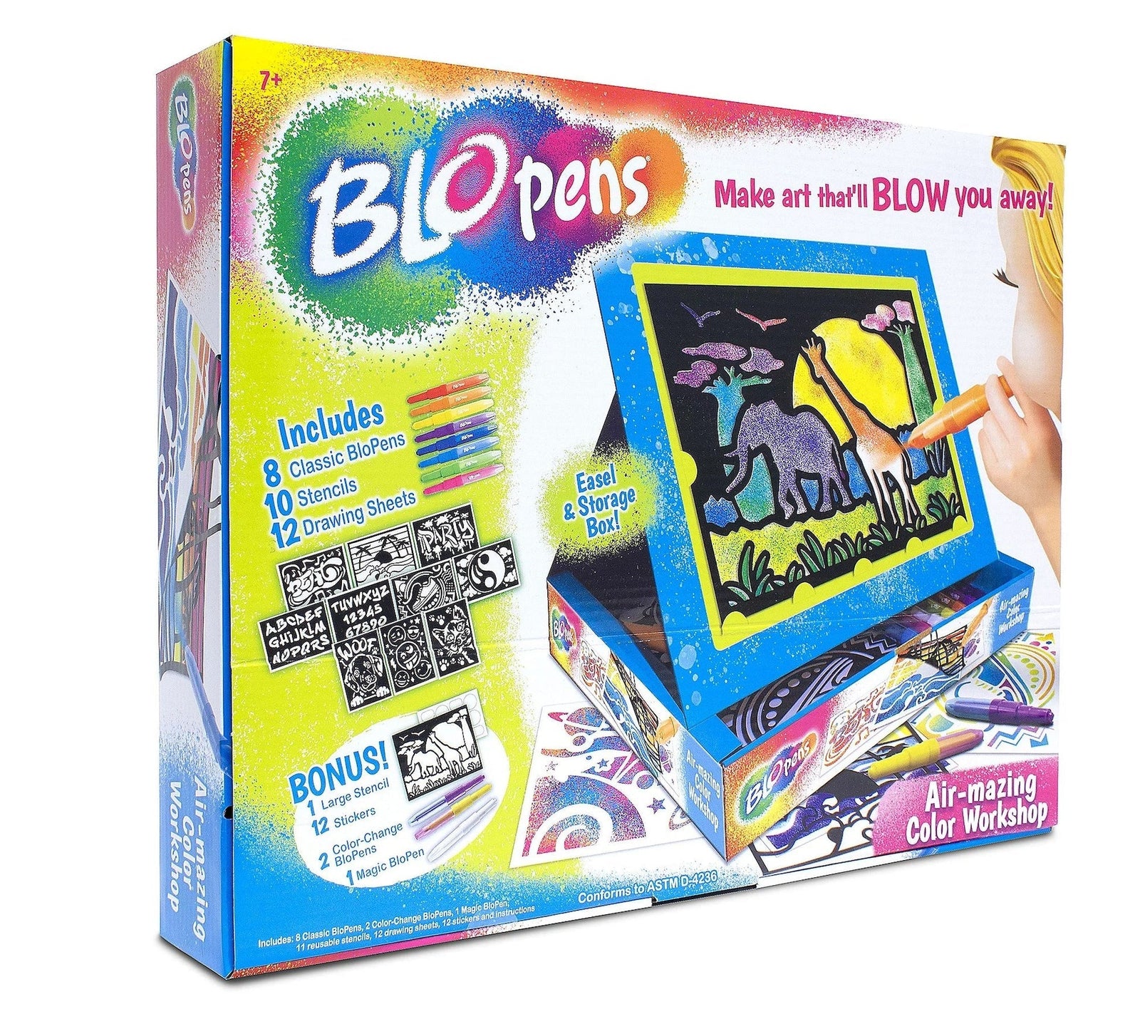 Air-Mazing Colour Workshop Kit with 10 Stencils, Ages 7+ U4J3 - product image 1