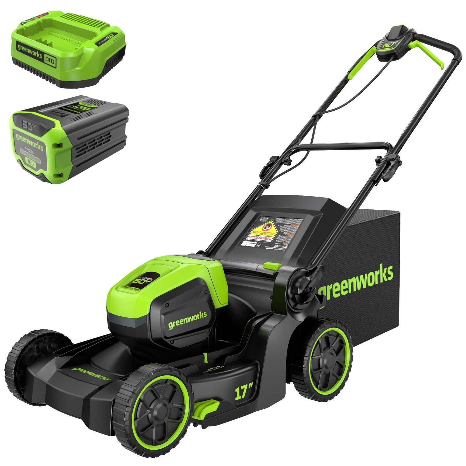 60V 17-in Push Lawn Mower with 4.0 Ah Battery & 3A Charger W1I7 - product image 4