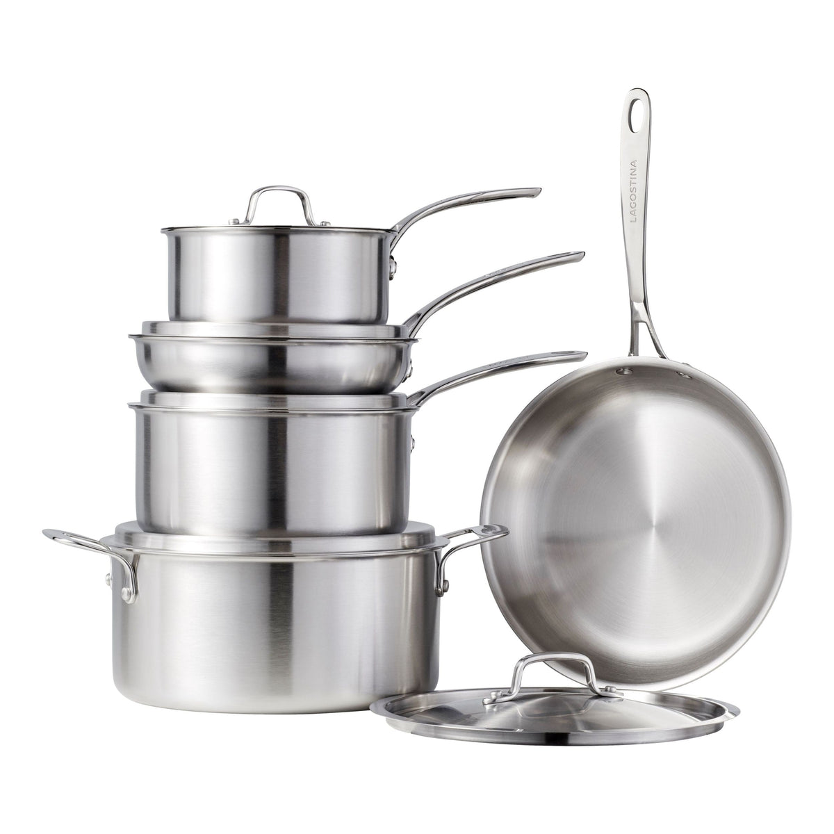 3-Ply Commercial Clad Cookware Set, 10-pc R8N6 - product image 1