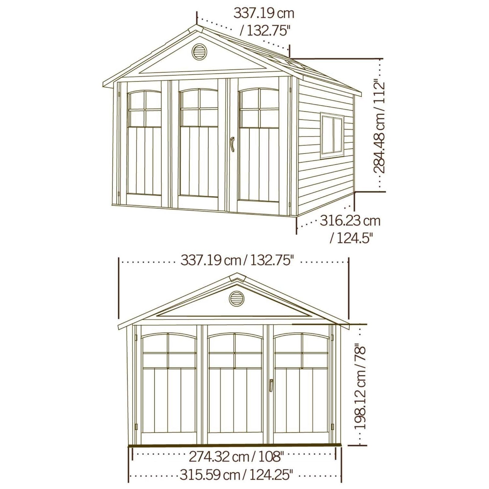 Outdoor Storage Shed, 11-ft x 11-ft Z9N6 - product image 3
