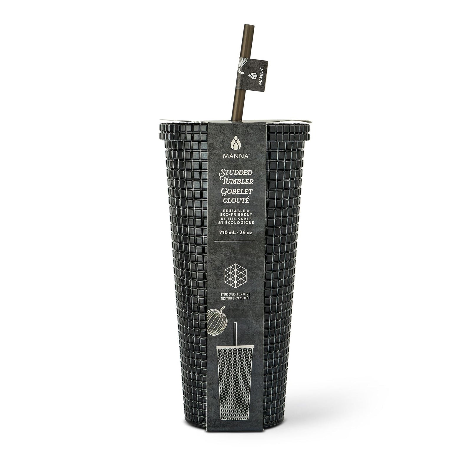 710-mL BPA-Free Iridescent Studded Textured Tumbler H2F1 - product image 3