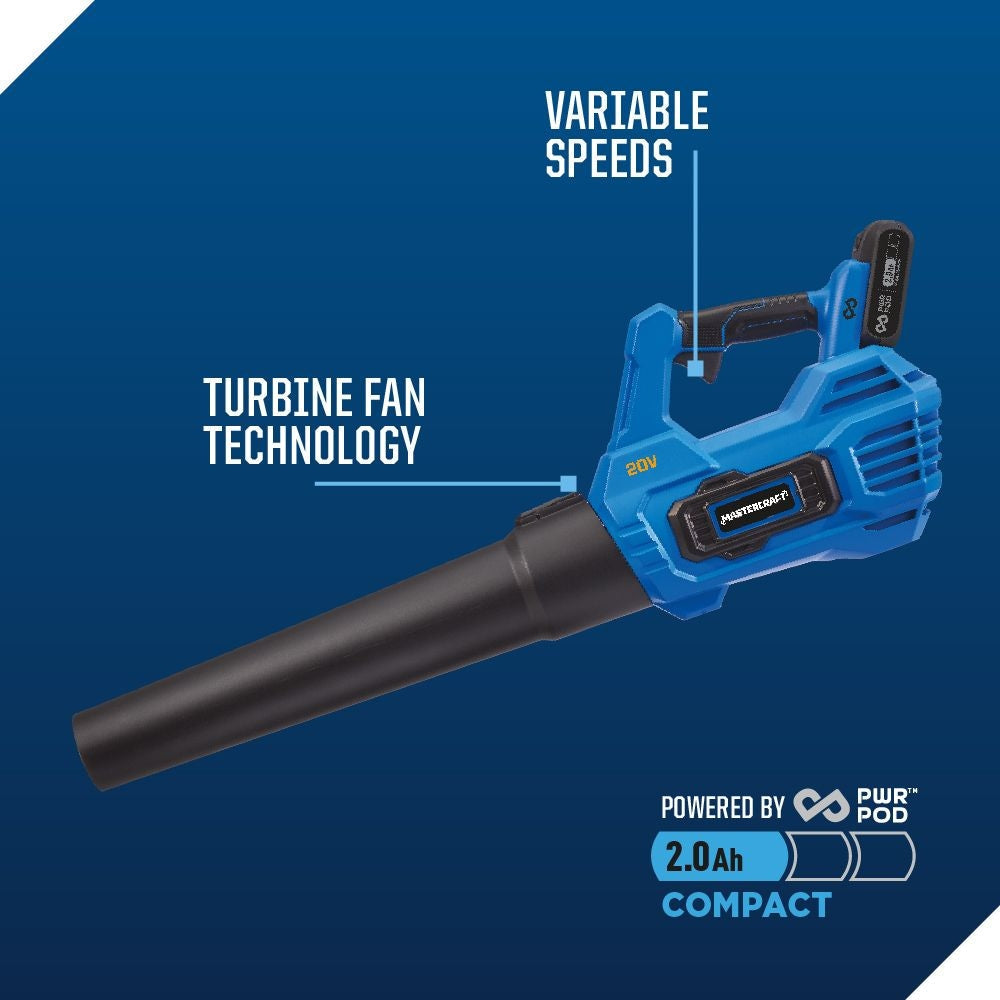 20V Cordless 12" String Trimmer and 370CFM Blower Combo Kit with PWR POD 2 Ah Battery and Charger B5P9 - product image 6