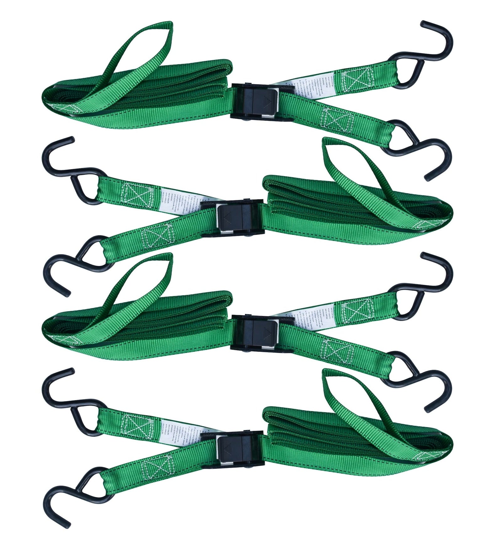 900-lb Cambuckle Tie-Down Straps, Weatherproof, 1-in x 10-ft, 4-pk I6L2 - product image 2
