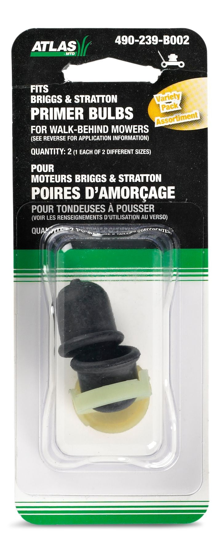 Briggs & Stratton Lawn Mower Engine Primer Bulbs, 2-Pc K8G1 - product image 1