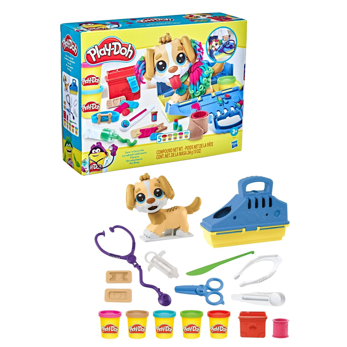 Care N' Carry Vet Playset, With Compound Cans, Non-Toxic, 10 oz, 5-pc, Ages 3+ N5O7 - product image 1