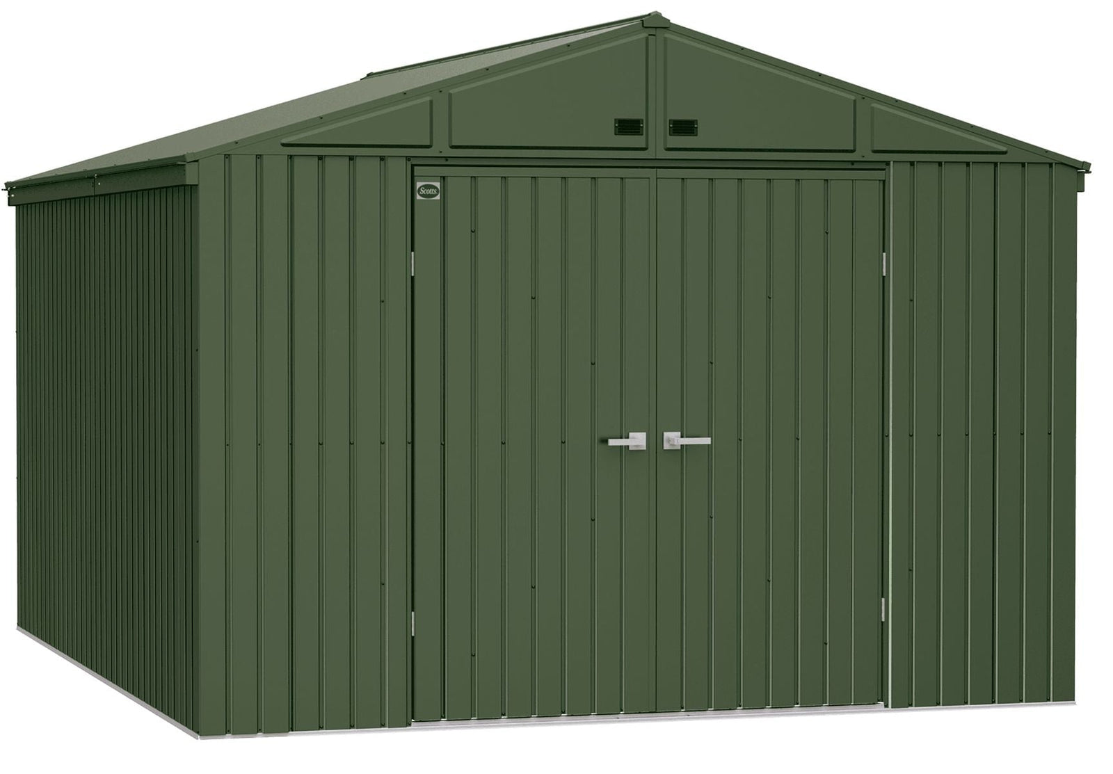 10x14-ft Green Corrosion-Resistant Lawn Care Storage Shed D5H7 - product image 1