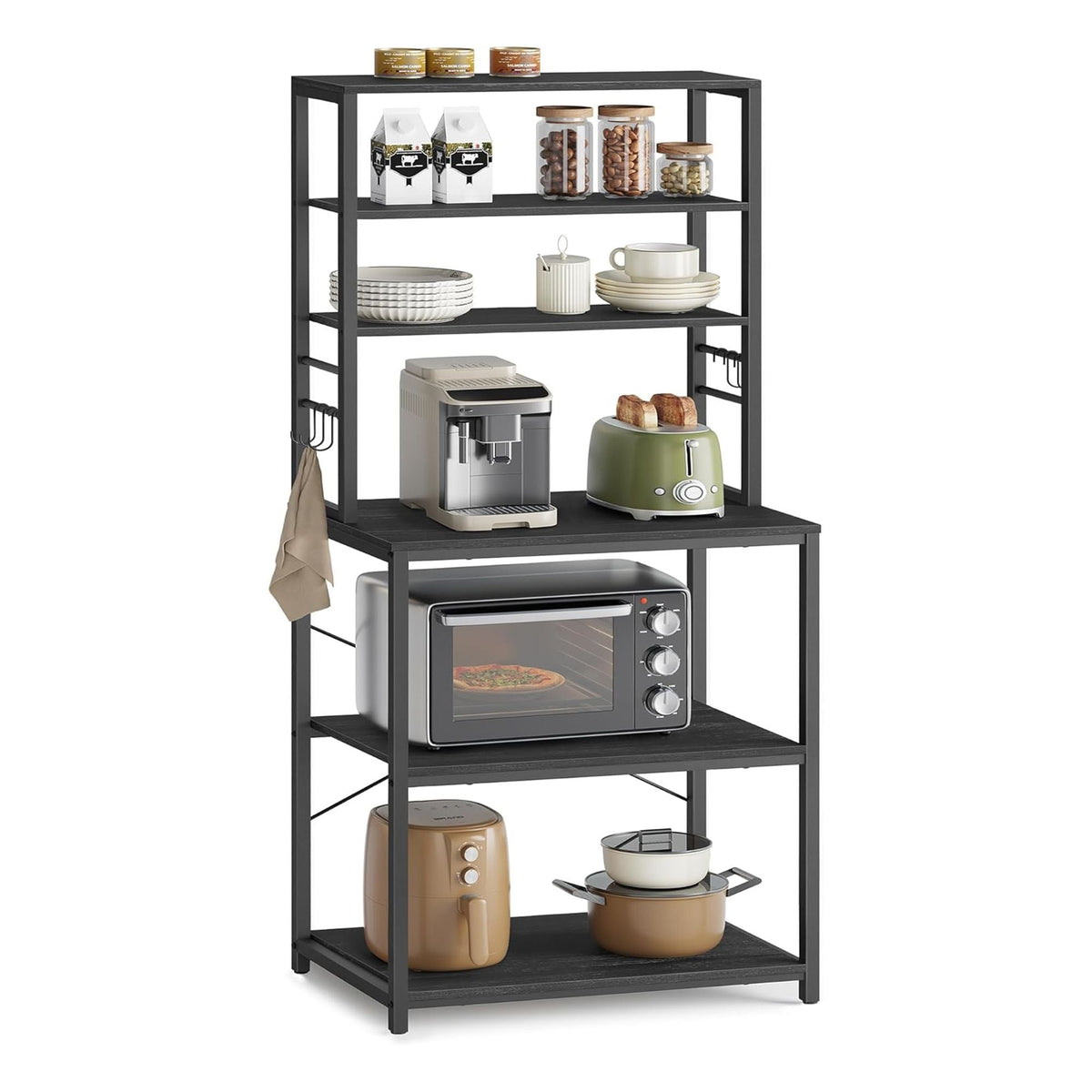 Home Oak/White Baker's Rack with Charging Station F2U2 - product image 1