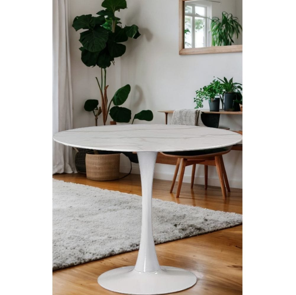 Me Home Leo Faux Marble Dining Table Tulip Base A4K9 - product image 6