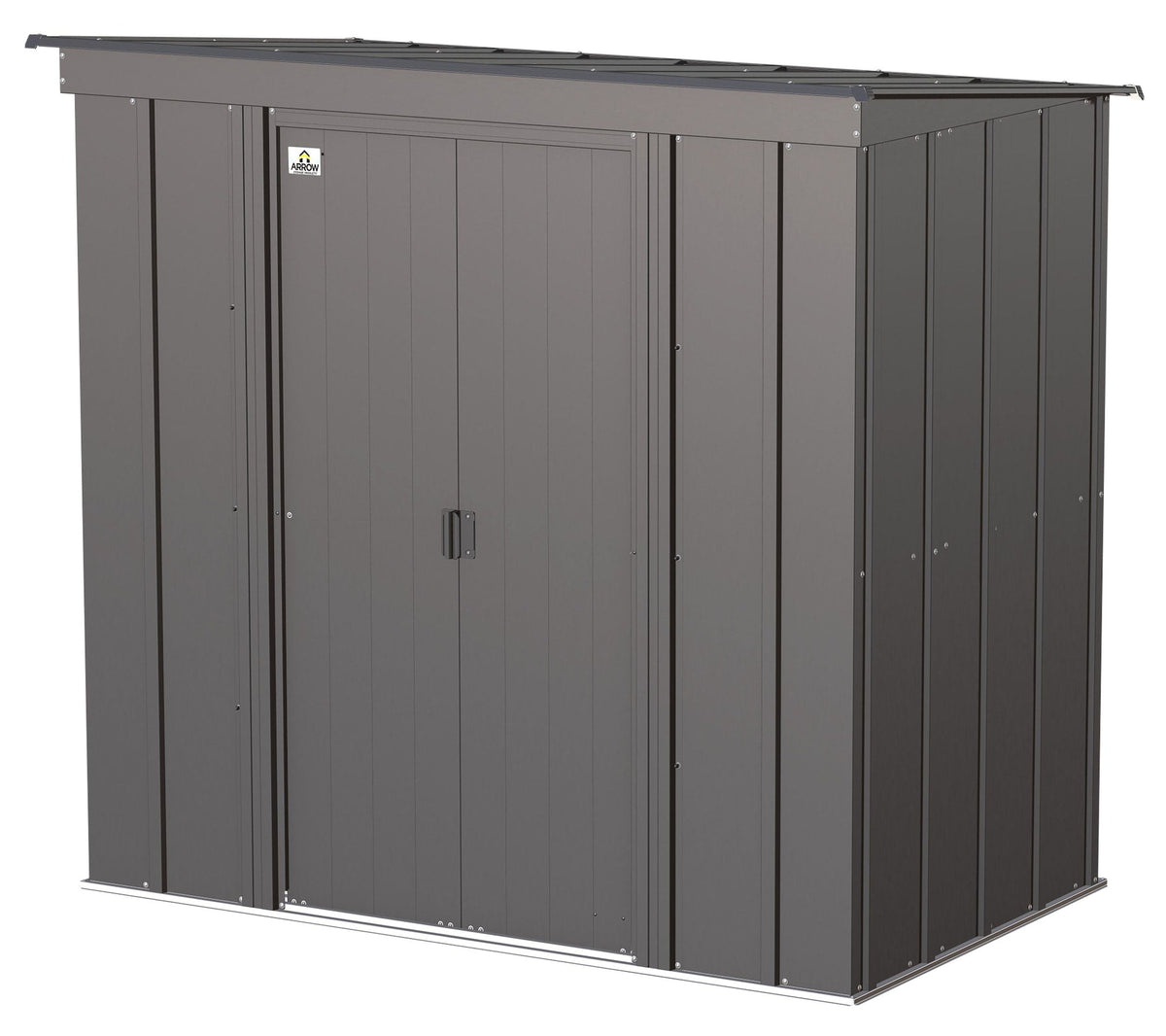 Classic Galvanized Steel Storage Shed, Charcoal, 6-ft x 4-ft V1Z8 - product image 1
