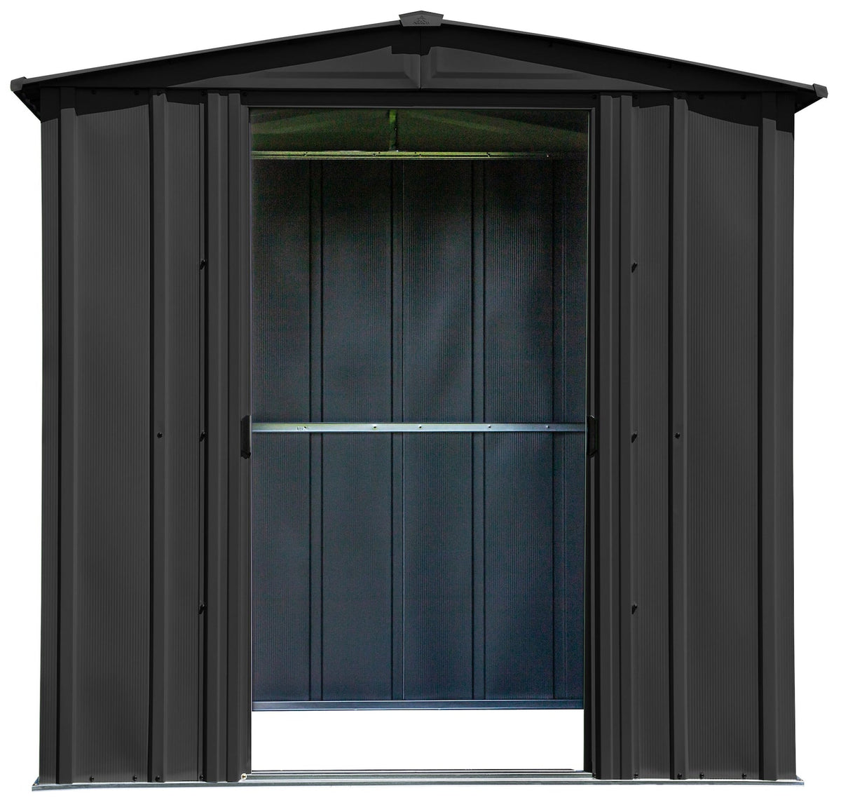 Classic Galvanized Steel Storage Shed, Charcoal, 6-ft x 5-ft J9Q0 - product image 4