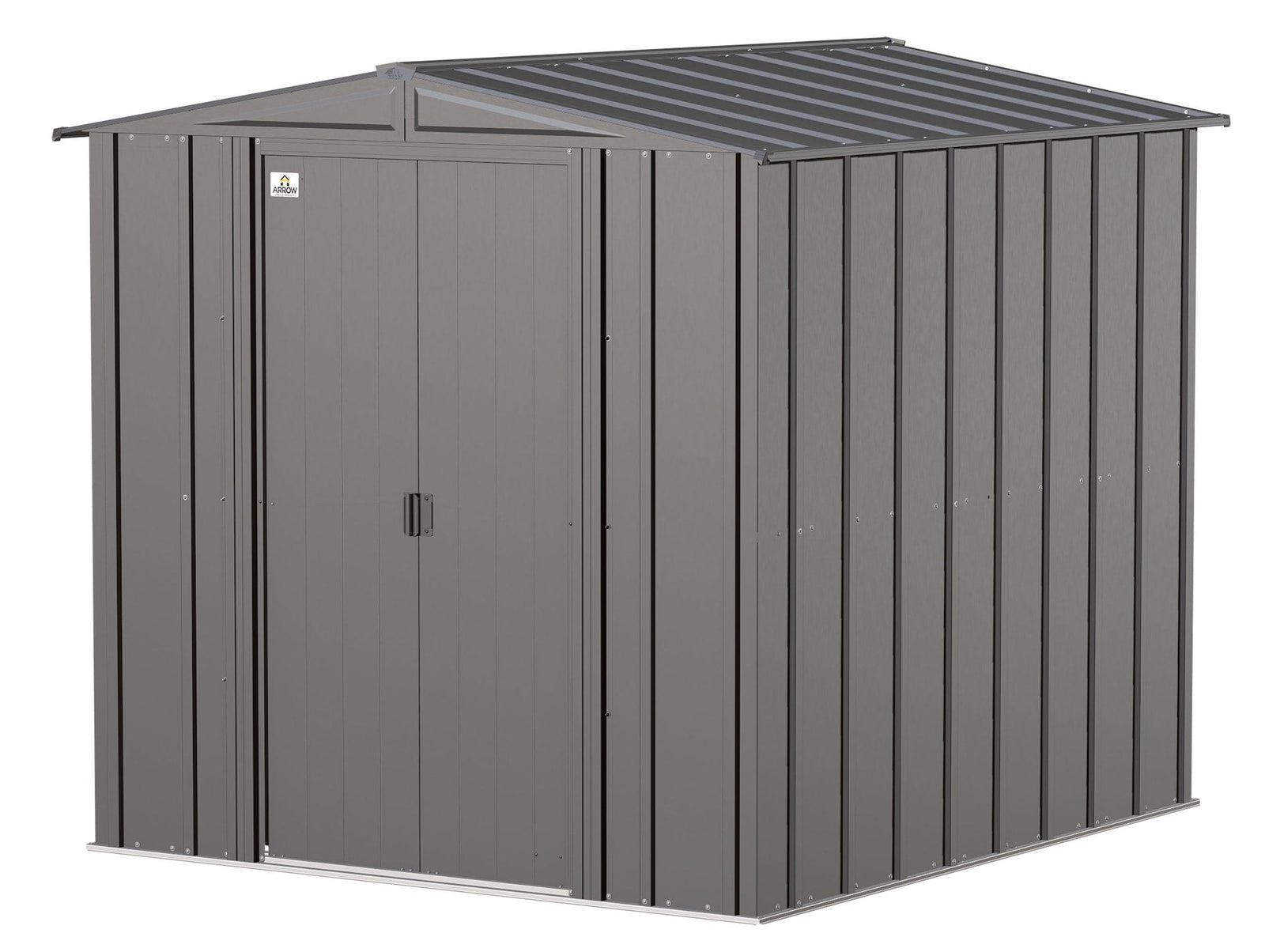 Classic Galvanized Steel Storage Shed, Charcoal, 6-ft x 7-ft Q6H5 - product image 1