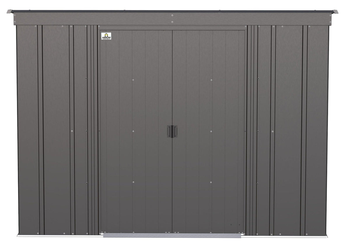 Classic Galvanized Steel Storage Shed, Charcoal, 8-ft x 4-ft B9L4 - product image 3