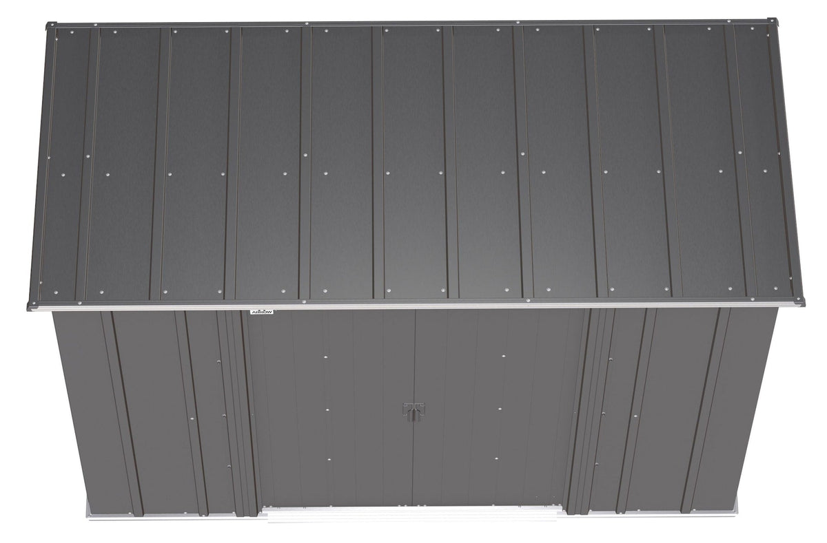 Classic Galvanized Steel Storage Shed, Charcoal, 8-ft x 4-ft B9L4 - product image 6