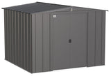 Classic Galvanized Steel Storage Shed, Charcoal, 8-ft x 8-ft J9L3 - product image 1
