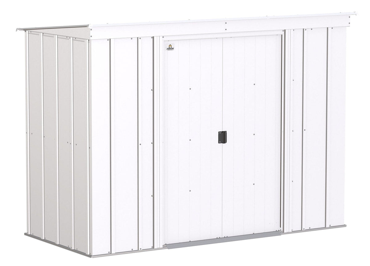 Classic Galvanized Steel Storage Shed, Flute Grey, 8-ft x 4-ft Y0S9 - product image 1