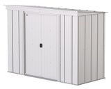Classic Galvanized Steel Storage Shed, Flute Grey, 8-ft x 4-ft Y0S9 - product image 2