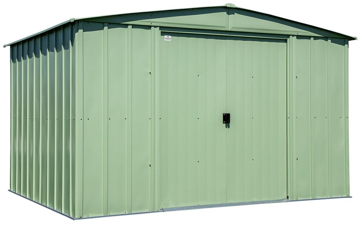 Classic Galvanized Steel Storage Shed, Sage Green, 10-ft x 8-ft O9A9 - product image 1