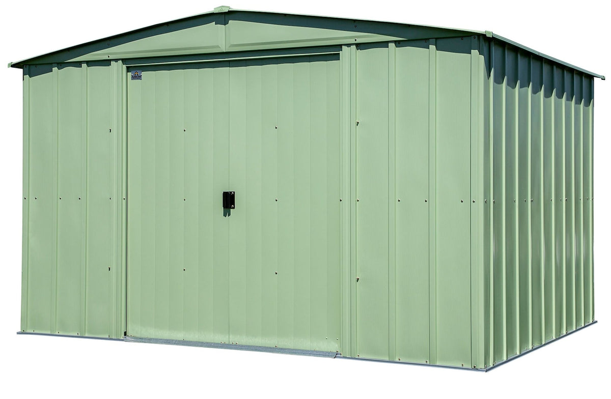 Classic Galvanized Steel Storage Shed, Sage Green, 10-ft x 8-ft O9A9 - product image 3