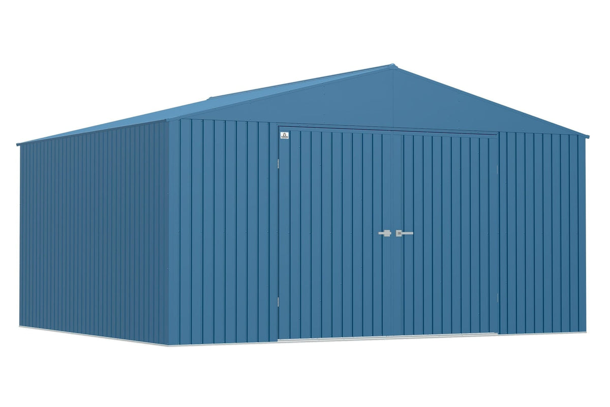 Elite 14x12-ft Blue Grey Corrosion-Resistant Steel Shed H9K0 - product image 3