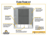 Floor Frame Kit for Elite 6x6-ft and 8x6-ft Sheds Z1B8 - product image 4