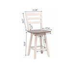 Alice Grey/White Swivel Counter/Bar Stool with Back Rest, 2-pc X5A5 - product image 2