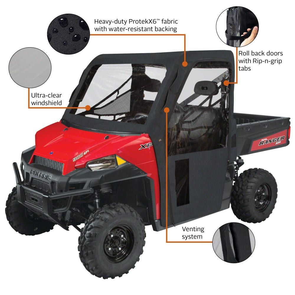 Classic Accessories QuadGear UTV Cab Enclosure for Polaris Ranger 900 XP, Black H5P8 - product image 5