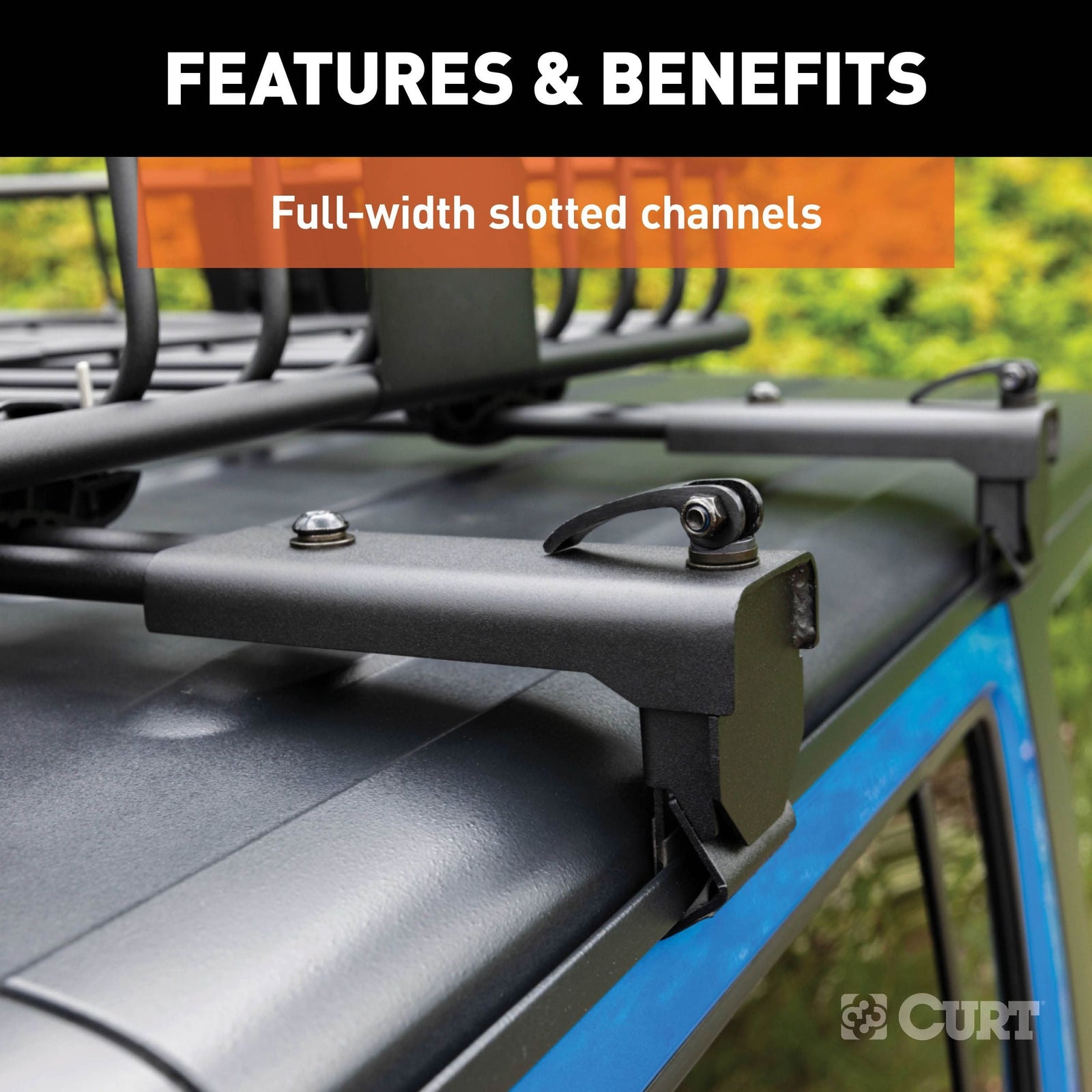 18119 Quick-Release Roof Rack Crossbars, Black Steel, Select Wrangler JK H2D7 - product image 7