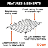 18219 Elastic Cargo Net with Hooks for Extended Roof Basket, 64 x 36-in F7I7 - product image 6