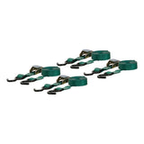 83016 Cargo Straps with S-Hooks, Dark Green, 300-lb, 16-ft, 4-pk K0E2 - product image 1