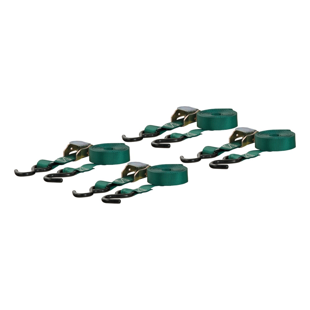83016 Cargo Straps with S-Hooks, Dark Green, 300-lb, 16-ft, 4-pk K0E2 - product image 1