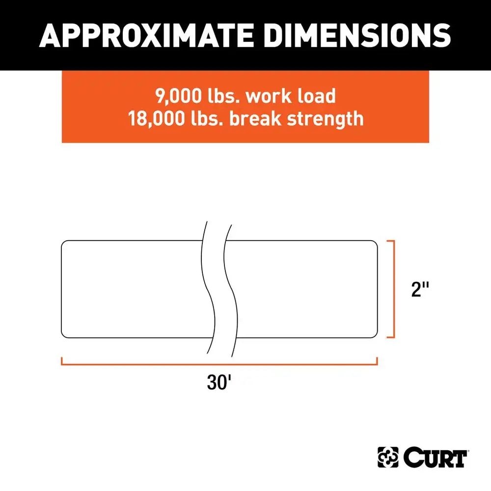 83066 2-in x 30-ft Tow Strap (9,000-lb, GVW) D3V4 - product image 3