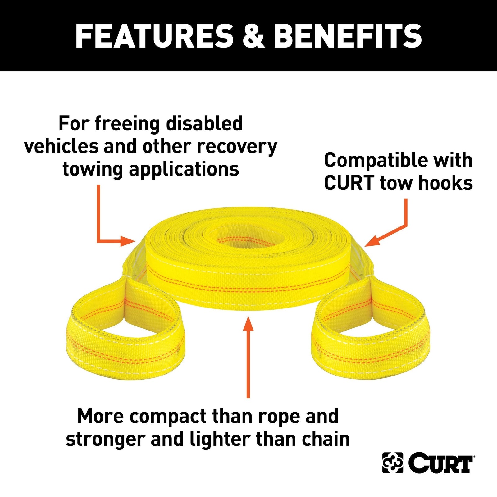 83066 2-in x 30-ft Tow Strap (9,000-lb, GVW) D3V4 - product image 7