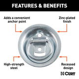 83710 1-1/8-in x 1-5/8-in Recessed Tie-Down Ring (1000-lb, Clear Zinc) C2C6 - product image 2