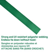 1,500-lb Endless Padded Ratchet Tie Down Strap, Weatherproof, 1-in x 14-ft X5F9 - product image 6