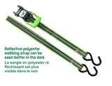 1,500-lb Reflective Ratchet Tie-Down Strap with Padded D-Handle, 1-in x 12-ft, 2-pk Y7O1 - product image 3
