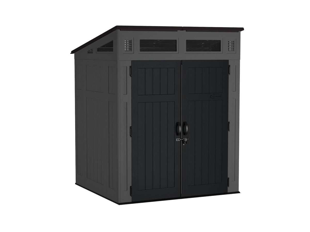 Modernist 6x5-ft Peppercorn/Black Storage Shed T0W4 - product image 1