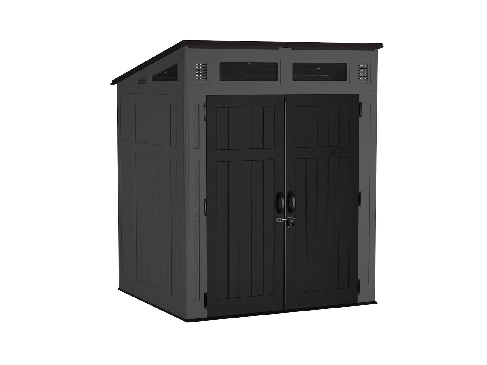 Modernist 6x5-ft Peppercorn/Black Storage Shed T0W4 - product image 2