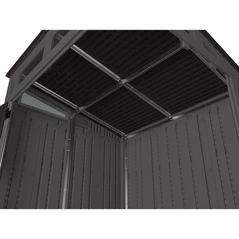 Modernist 6x5-ft Peppercorn/Black Storage Shed T0W4 - product image 7